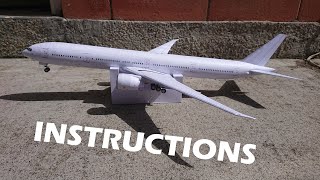 Boeing 777 Papercraft Instructions [upl. by Haidebez469]