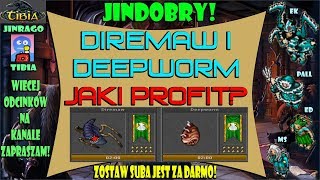 Tibia  Diremaw i Deepworm Jaki Profit  Loot 1010 466 EK [upl. by Eldreda]