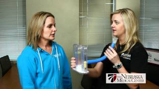 How To Use An Incentive Spirometer Or Respirometer [upl. by Enniotna815]