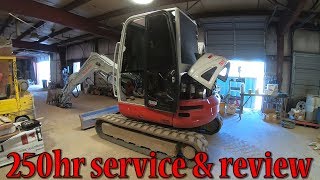 Takeuchi TB260 Review amp 250hr Service [upl. by Ydnik202]