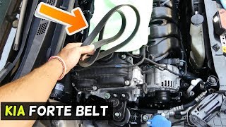 HOW TO REPLACE SERPENTINE BELT ON KIA FORTE [upl. by Tavie]