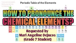 HOW TO PRONOUNCE THE 118 ELEMENTS IN PERIODIC TABLE  Teacher Maureen [upl. by Sajet]