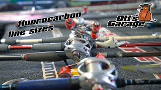 Ott’s Garage Fluorocarbon Line sizes for baitcaster [upl. by Elpmid176]