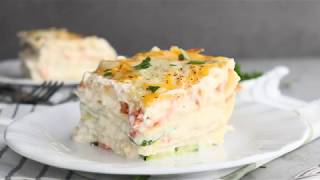 Easy Vegetable Lasagna with Alfredo Sauce [upl. by Durrell694]