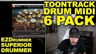 Toontrack DRUM MIDI 6 Pack Overview  EZDrummer  Superior Drummer [upl. by Aneehsat]