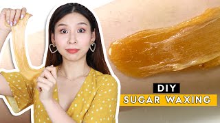 I Tried DIY Sugar Waxing For The First Time 😳 [upl. by Goines]