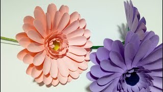 Como hacer flores de papel Gerberas Super faciles y rapidas  DIY Manualidades 76 [upl. by Ednil353]