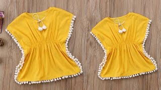 DIY Kaftan Baby Top Cutting amp Stitching Full Tutorial [upl. by Aihcsrop]