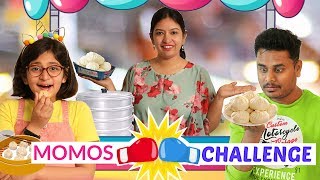 MOMOS EATING Challenge  Hot amp Spicy  CookWithNisha [upl. by Martz]