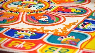 Sand mandala Tibetan Buddhist ritual [upl. by Goerke165]