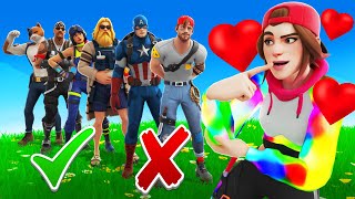 choosing the PERFECT SKIN to date in Fortnite [upl. by Follansbee197]