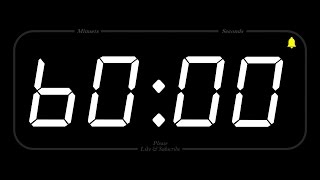 60 MINUTE  TIMER amp ALARM  1080p  COUNTDOWN [upl. by Nazario]