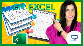 ✅ Crea tu CALENDARIO AGENDA en Excel 👉 sin macros paso a paso [upl. by Sanbo]