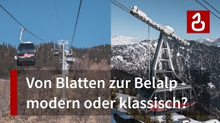 Seilbahnen Blatten  Belalp  HabeggerPendelbahn vs GaraventaKabinenbahn in der Aletschregion [upl. by Tabbi]