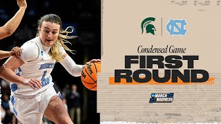 North Carolina vs Michigan State  First Round NCAA tournament extended highlights [upl. by Assetak69]