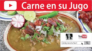 CARNE EN SU JUGO La ORIGINAL  Vicky Receta Facil [upl. by Arata]