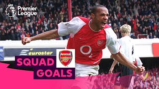 Amazing Arsenal Goals  Henry Bergkamp Aubameyang  Squad Goals [upl. by Coheman354]