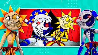 SUN vs MOON FNAF REACTION GameToons Animation [upl. by Yelserp211]