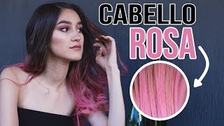 COMO PINTO MI CABELLO ROSA EN CASA [upl. by Analah]