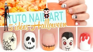 5 idées Nail art pour Halloween ♡ [upl. by Tuttle]