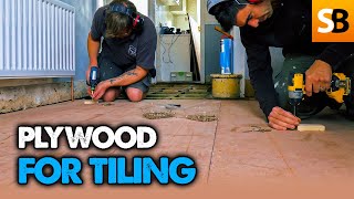 How to Plywood a Floor for Tiling [upl. by Ahseihs]