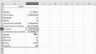 Función Análisis de Datos en Excel Estadiística Descriptiva [upl. by Sucrad305]