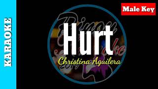 Hurt by Christina Aguilera  Karaoke  Male Key [upl. by Mik]