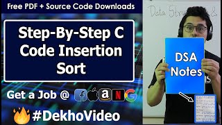 Insertion Sort in C Language With Explanation [upl. by Ellicec412]