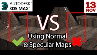 Using Normal Map and Specular Map in 3ds max and Vray [upl. by Asiruam]