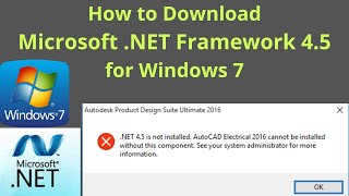 Updated How to Download Microsoft NET Framework 45 for Windows 7 [upl. by Whale658]