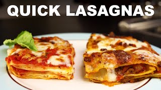 Easy lasagna recipes  tomato amp ricotta  meat sauce amp cream [upl. by Meehan]