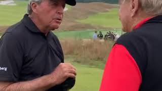 Jack Nicklaus gives Gary Player tips for the full backswing September 2020 [upl. by Enialed]