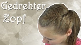 Tutorial Gedrehter Zopf  haareflechten [upl. by Sana]