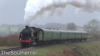 Watercress Line  Six Bulleid Carriages 15032020 [upl. by Ronald647]