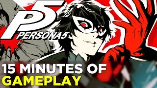 Persona 5  15 Minutes of ENGLISH GAMEPLAY [upl. by Casar202]