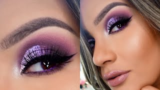 PASO A PASO OJOS AHUMADOS EN MORADO  AbrilDoesMakeup â™¡ [upl. by Gretal6]