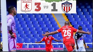 AMERICA de CALI vs JUNIOR 🦈 de BARRANQUILLA 31 🔴 GOLES y RESUMEN FUTBOL Colombia [upl. by Uzziel]