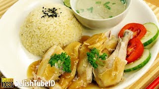 Resep Nasi Ayam Hainan  Resep Restoran China Turun Temurun [upl. by Adehsar]