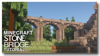 Minecraft How to Build a Medieval Stone Bridge [upl. by Malloy]