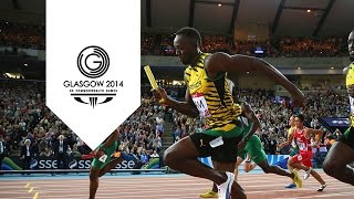 Usain Bolts 4 x 100 Heat  Unmissable Moments [upl. by Colwin765]