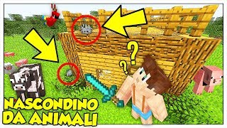 NASCONDINO DA ANIMALI TRASFORMATI IN MINISILVERFISH  Minecraft ITA [upl. by Nero]