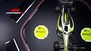 F1 Manager  Create a Team  Brawn GP Episode 1 [upl. by Aeynod]