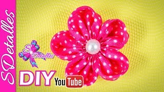 Flores de Tela  CUALQUIER TELA  Video 153  SDetalles  DIY [upl. by Bazar]