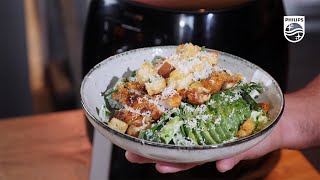 Caesarsallad med krispig kyckling i Philips Airfryer [upl. by Hras]