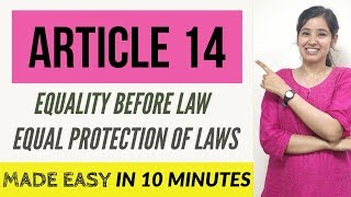 Article 14 Fundamental Right Indian Constitution  With Case Laws  141 amp 142 [upl. by Ibib947]