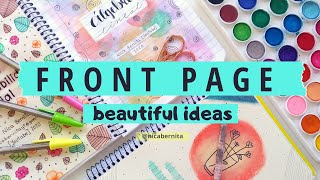 FRONT PAGE DESIGN FOR PROJECT 💖 CREATIVE JOURNAL IDEAS ✨ NOTEBOOK FRONT PAGE DECORATION IDEAS [upl. by Ecyac]