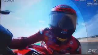 Pecco Bagnaia and Alex Marquez crash Aragon 2024 [upl. by Lamp]