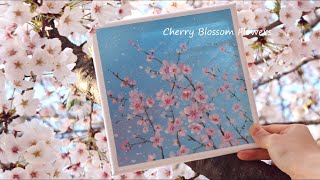 Cherry Blossom Flowers  Easy acrylic painting for beginners  PaintingTutorial [upl. by Jamilla820]