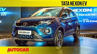 Tata Nexon EV and facelift Walkaround  First Look  Autocar India [upl. by Gabrielson950]