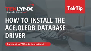 TekTip How to Install the ACEOLEDB Database Driver [upl. by Gerrald135]